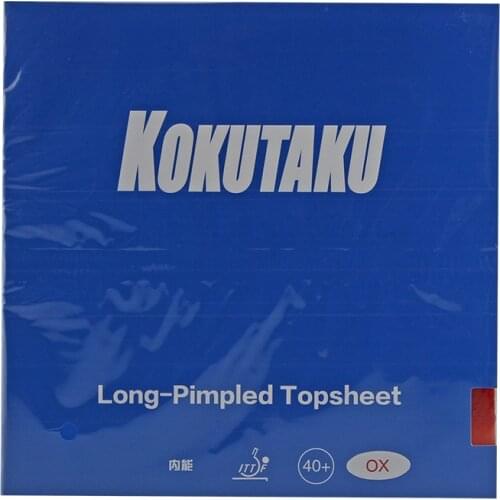 KOKUTAKU For 40+ Long Pips-Out Table Tennis Rubber Without Sponge (Topsheet, OX) with sponge 0.6mm