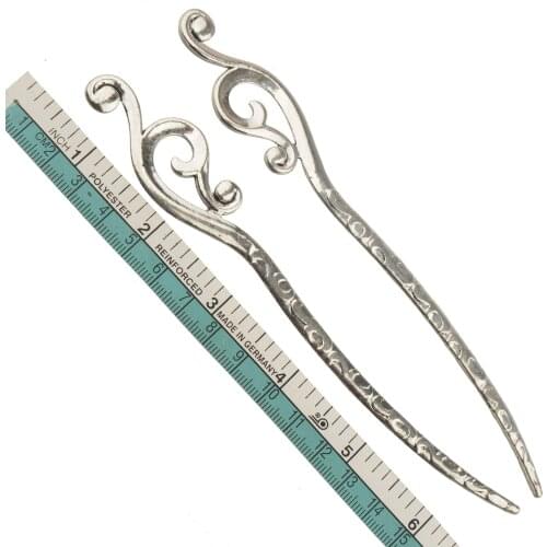 Metal Hairpin Womans Jewelry Wedding Handicrafts Big Long Flower Animal Fox Silver Plated Hair Decorations Fashion Hairwear 1pc