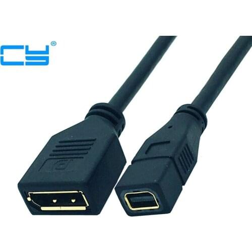 Mini DP DisplayPort Female to Female Extension Cable 0.3m 30cm