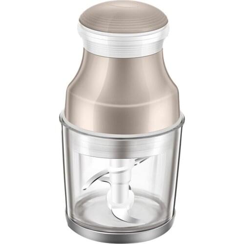 Meat Grinders Minced minced garlic with meat is used in a small mixing machine for bab NEW