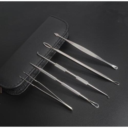 5 PCS/Set Blackhead Acne Remover Pimple Blemish Extractor Remover Tool Beauty Acne Needle Set Black Spots Skin Care Kit