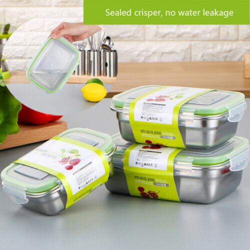 Stainless Steel Thermal Insulated Lunch Box Bento Food Container Layers Storag