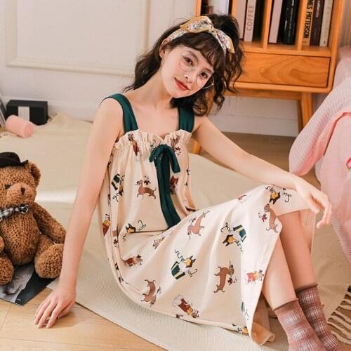 2021Summer New Womens Nightdress Short-sleeved Fresh and Lovely Sweet Home Service Sleepwear Women Sexy Nightwear Sleep Tops
