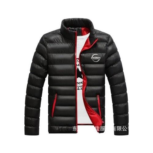New Fashio for Nissan Logo Winter Jackets Parka Men Autumn Warm Outwear Brand Slim Mens Coats Casual Windbreaker