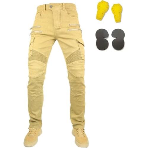 The new zipper motorcycle riding pants mens motorcycle pants fall-resistant four seasons racing handsome slim jeans