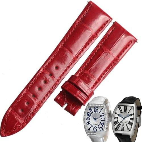 WENTULA watchbands for Franck Muller FM6850/FM5850/2852 alligator skin /crocodile grain watch band