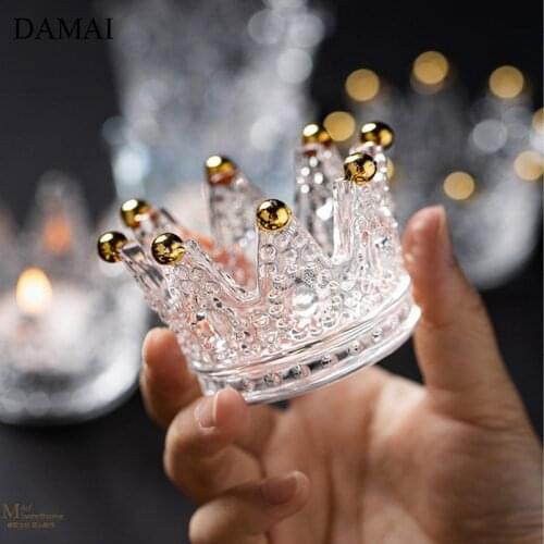 Crystal Crown Candle Holder European Modern Creativity Dinner Decor Candle Holders Wedding Centerpieces Decoration Ornaments