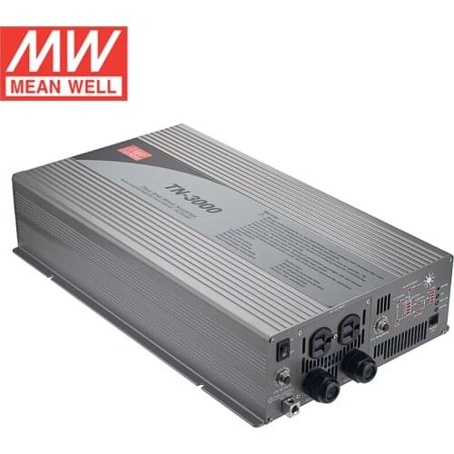 MEAN WELL TN-3000 Series DC12V 24V 48V 3000W True Sine Wave DC-AC Inverter With Solar Charger U.P.S. Mode And Energy Savng Mode