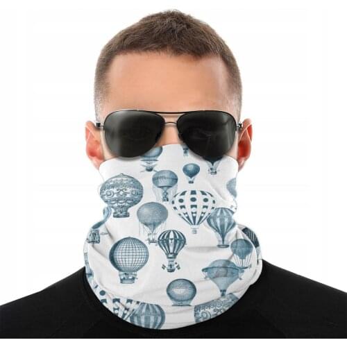 Hot Air Balloons In Flight Scarves Neck Face Mask Unisex Halloween Tube Mask Balaclava Bandana Dustproof Headwear Biking Hiking