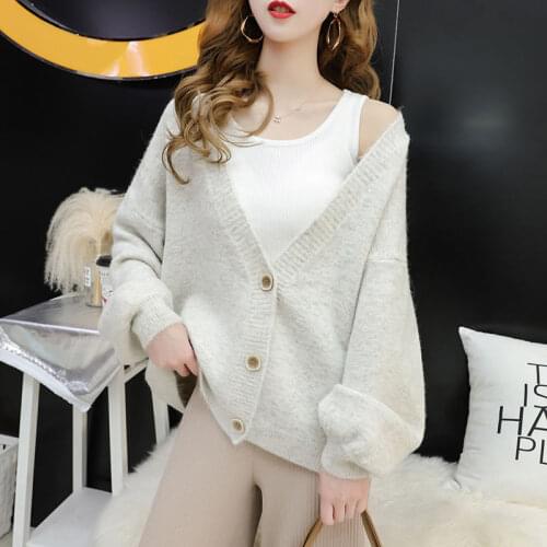 2021 Women Cardigans Sweater Tops Cashmere Casual Sweater Jacket Chic Tops Korean Fashion Winter Sweater Cardigans jersey