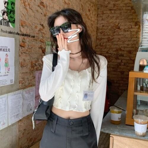 WERUERUYU Hot Sale Sexy Women Casual Long Sleeve Knitted Pullover Loose Sweater Jumper Tops Short Sweaters