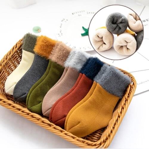 Winter Warm Baby Socks Anti Slip Newborn Socks 0-5 Years Soft Cotton Socks Girls Boys Kids Comfortable Thicken Socks