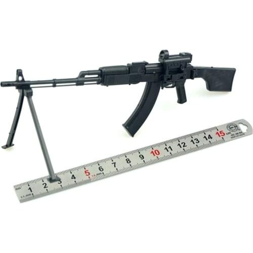 1/6 Scale RPK74M Machine Gun Assemble Model Puzzles Bricks Military Weapon Sand Table Toy For Action Figure