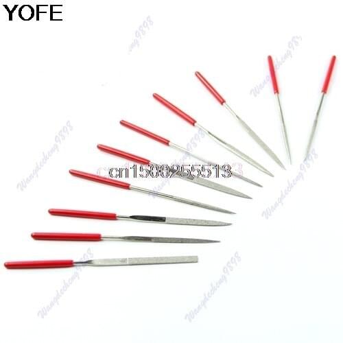 10 pcs 140mm Needle Files Jeweler Diamond Carving Craft Tool Metal Glass Stone