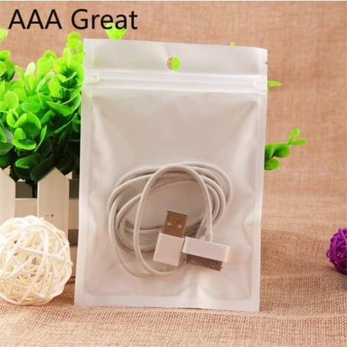 100Pcs/Lot Front Clear Resealable Zip Lock Plastic Bags Zip Lock Plastic Packaging Bags Jewelry Pouch Zip Bags Hang Hole Food