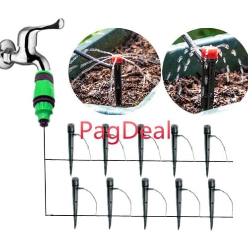 20pcs Micro Garden Irrigation System 360 Full Circle Drip Sprinkler Plant Greenhouse Adjustable Watering Kits Free Shipping
