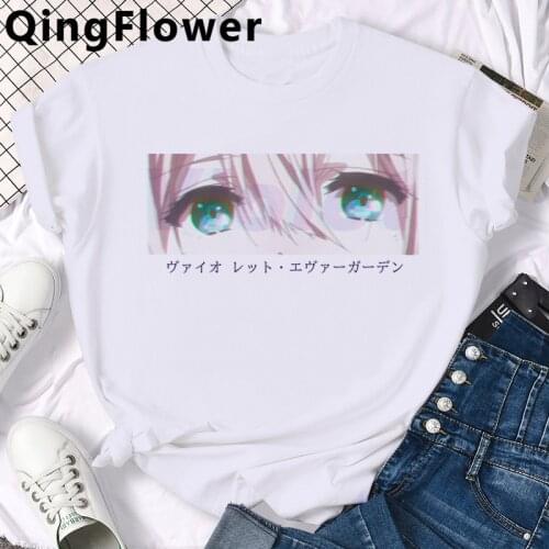 Anime Violet Evergarden tshirt men graphic tees ulzzang couple clothes plus size grunge tshirt couple clothes