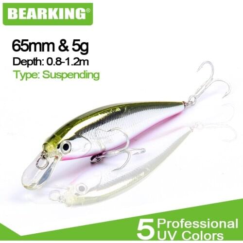 Bearking 1PC 6.5cm 5g Hard Fishing Lure Crank Bait dive 0.8-1.2m Lake River Fishing Wobblers Carp Fishing Baits