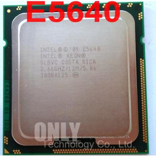 Free shipping intel E5640 CPU SLBVC 2.66GHz quad-core 12MB cache 80W LGA1366 Processor