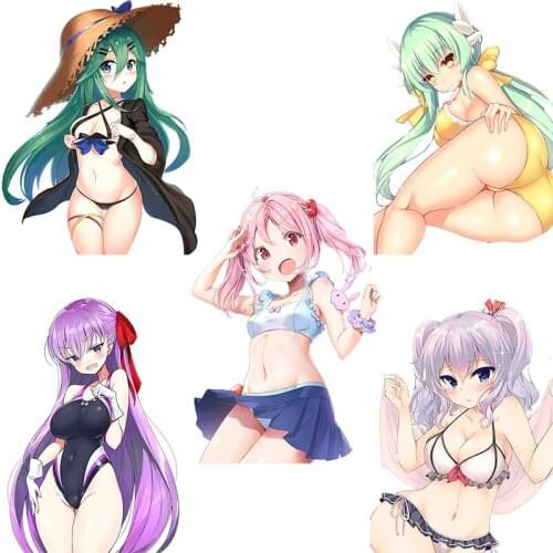 Three Ratels CDM367 Bikini girls Beach Underwear Party sticker For car hood Super Staffie decal on Wall Fridge Toilet car bike