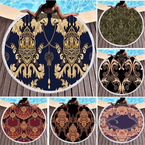 Geometric stripe printing Large beach towel Bath towel microfiber towel For home large beach towels Round beach towel Towel spa