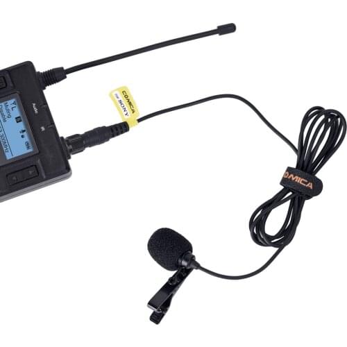 Comica CVM-M-O2 3.5mm Lavalier Microphone Omnidirectional Lapel Microphone Input Line for Sony Wireless Microphone Transmitter