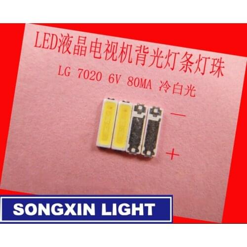 For LG LED LCD Backlight TV Application LED Backlight 1W 6V 7020 Cool white LED LCD TV Backlight TV Application BB72D 200pcs