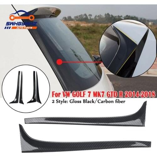 Gloss Black Rear Window Side Spoiler Wing For GOLF 7 MK7 GTD R 2014-2018 Car-styling Auto Rear Window Mirror Tail Accessories