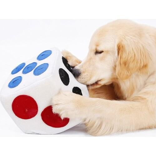 Dogs Plush Toys Dice Shape Dolls Training Smell Pet Large Dog Puzzles Pet Dog Interactive Smart Training Toys