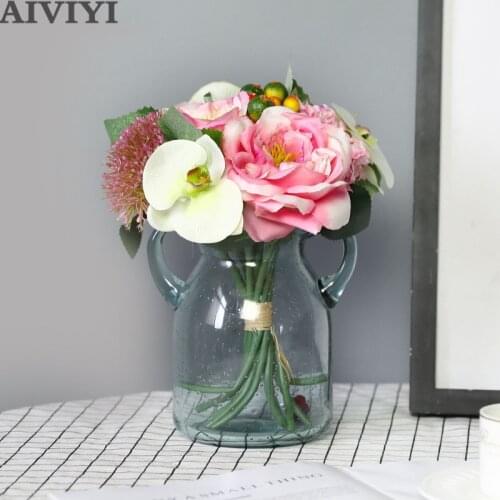 Artificial Flower Snow Mountain Rose Home Furnishing Simulation Flower Handmade Snow Mountain Rose Living Room Bedroom Entrance