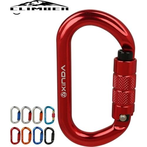 O-type lock buckle Automatic Safety Master Carabiner Multicolor 5500lbs Crossing hook Climbing Rock Mountaineer Equipment