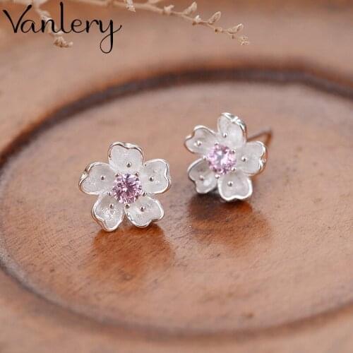 Korean Version of Retro Vintage Cheery Flower Earrings For Women Punk Geometric Earrings 2021 New Trendy Jewelry