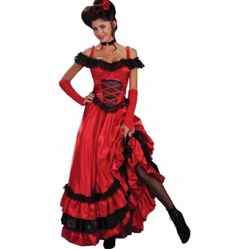 Summer Dress Spaghetti Strap Sexy Red Dresses Plus Size Spanish Flamenco Dance Dress Stage Girls Opening Big Pendulum Dress