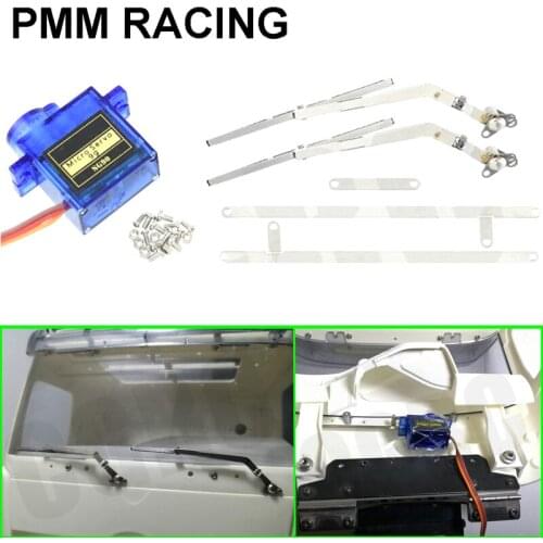 1 Pair Metal Electric Wiper With 9g Servo rudder machine For Tamiya 1/14 RC Truck Actros Arocs MAN Scania R620 Upgrade parts