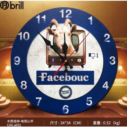 Fashion Bedroom Modern Wall Clocks Living Room American Retro Mute Wall Clock Vintage Wall Clock Reloj De Pared Wood Clocks New