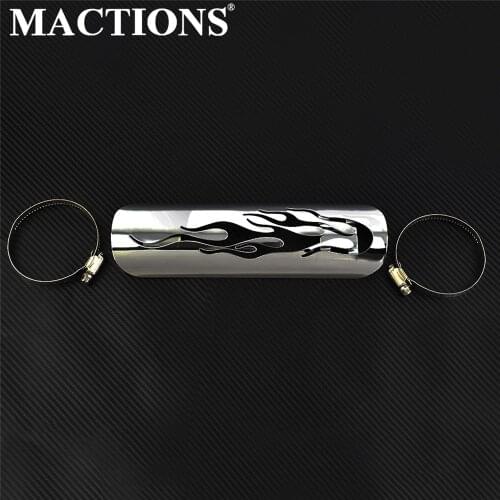 Motorcycle 9" Exhaust Muffler Pipe Heat Shield Cover Flame Guard Covers For Harley Chopper Custom Cruiser Sportster For Yamaha