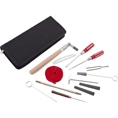 Piano Tuning Kit, Professional 13Pcs Piano Tuner Tool Set Including Tuning Hammer Ruler Piano Repairing Accessories