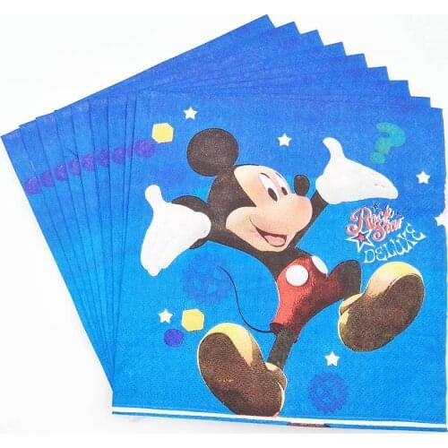 Mickey Minnie Mouse napkins Girls Kids Birthday Party Decoration Set Mickey Party Supplies Baby Birthday Party Pack event