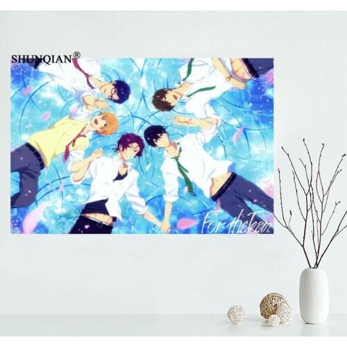 New Custom FREE IWatobi Swim Club Canvas Poster Living room decorative wall painting Poster cloth print Fabric Poster