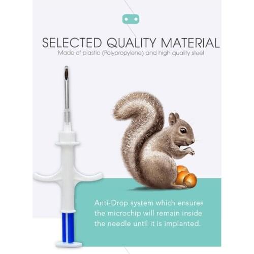 One pc Rfid Transponder Syringe with microchip 1.25*7mm Set fish chip id tag