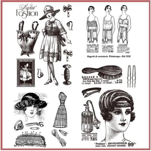 Seal for DIY Scrapbooking/European Style Woman Transparent Clear Rubber Silicone Stamp/photo Album Decorative Card Making