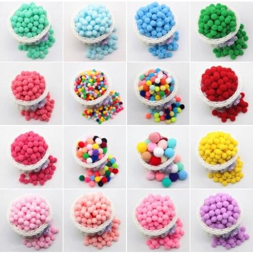 Pompom 8mm 10mm 15mm 20mm 25mm 30mm Soft Pompones Fluffy Plush Crafts DIY Pom Poms Ball Furball Home Decor Sewing Supplies