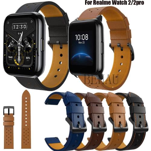 Wristband For Realme Watch 2 / 2 pro Smart Wriststrap Quick Releas Bracelet For Realme Watch S Leather Strap 22mm Watchband belt