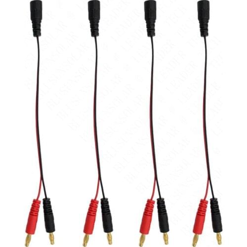 50pcs/lot 5.5*2.1 mm Female DC Jack Plug To 4mm Banana Dold Plug/Connector