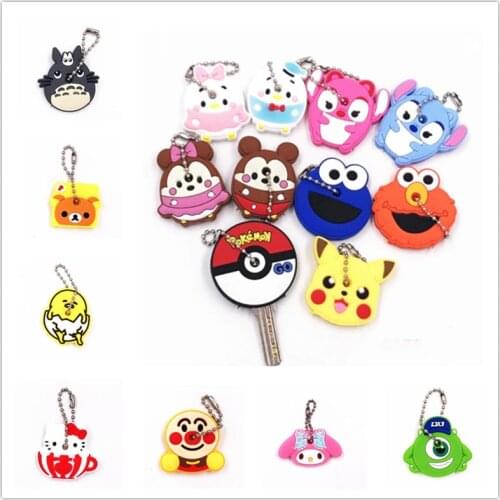 High-grade Cartoon Key Dust Cover Lovely Silicone Protective Cute Cover for Key Wallets Chain Pendant Shape Lovely Jewelry Gift
