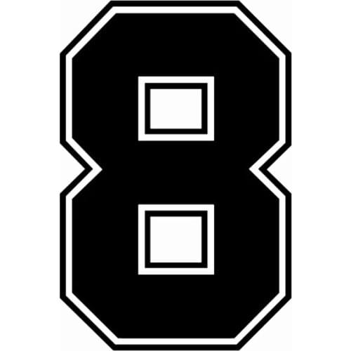 WaveHands number 8 3D JDM Sticker Vinyl Funny Car Stickeron Auto Motorcycle Car Accessories Sticker