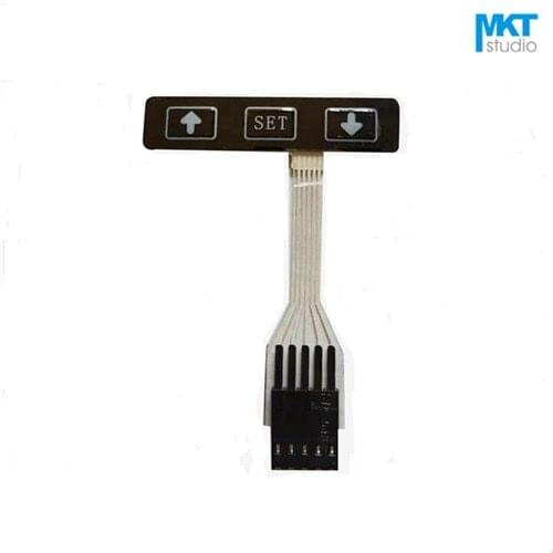 10Pcs Black 51mm*11mm 1*3 Control Key Menu Membrane PVC Matrix Keypad Panel Switch For Automobile