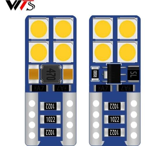 2PCS T10 W5W 194 192 161 LED For Car Accessories Bulbs Canbus No Error 12V 6000k White Orange Red Auto Dome Lamps Reverse Lights