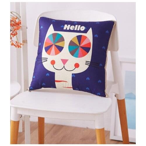 Pillow Blanket 2 in 1 cotton warm cartoon foldable patchwork quilt blanket printed home office car throw pillow cushion