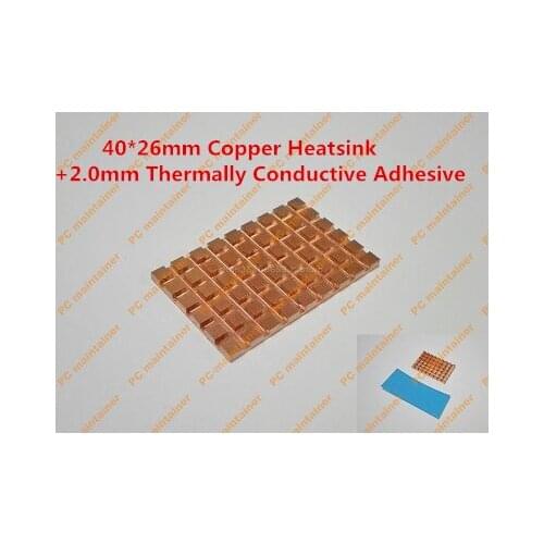 40*26mm Copper Heatsink+2.0mm Thermally Conductive Adhesive mSATA NGFF 5030 msata3.0 solid state disk SSD radiator Cooler